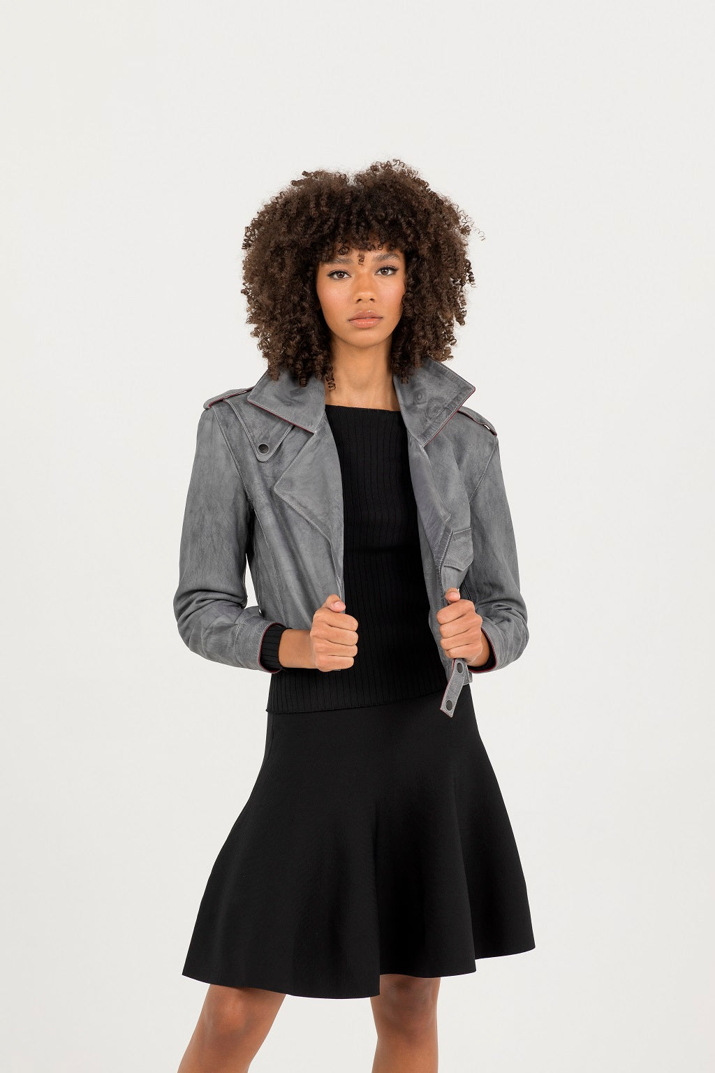 Aleeza Paris Brett Lamb Skin Leather Jacket – modest top