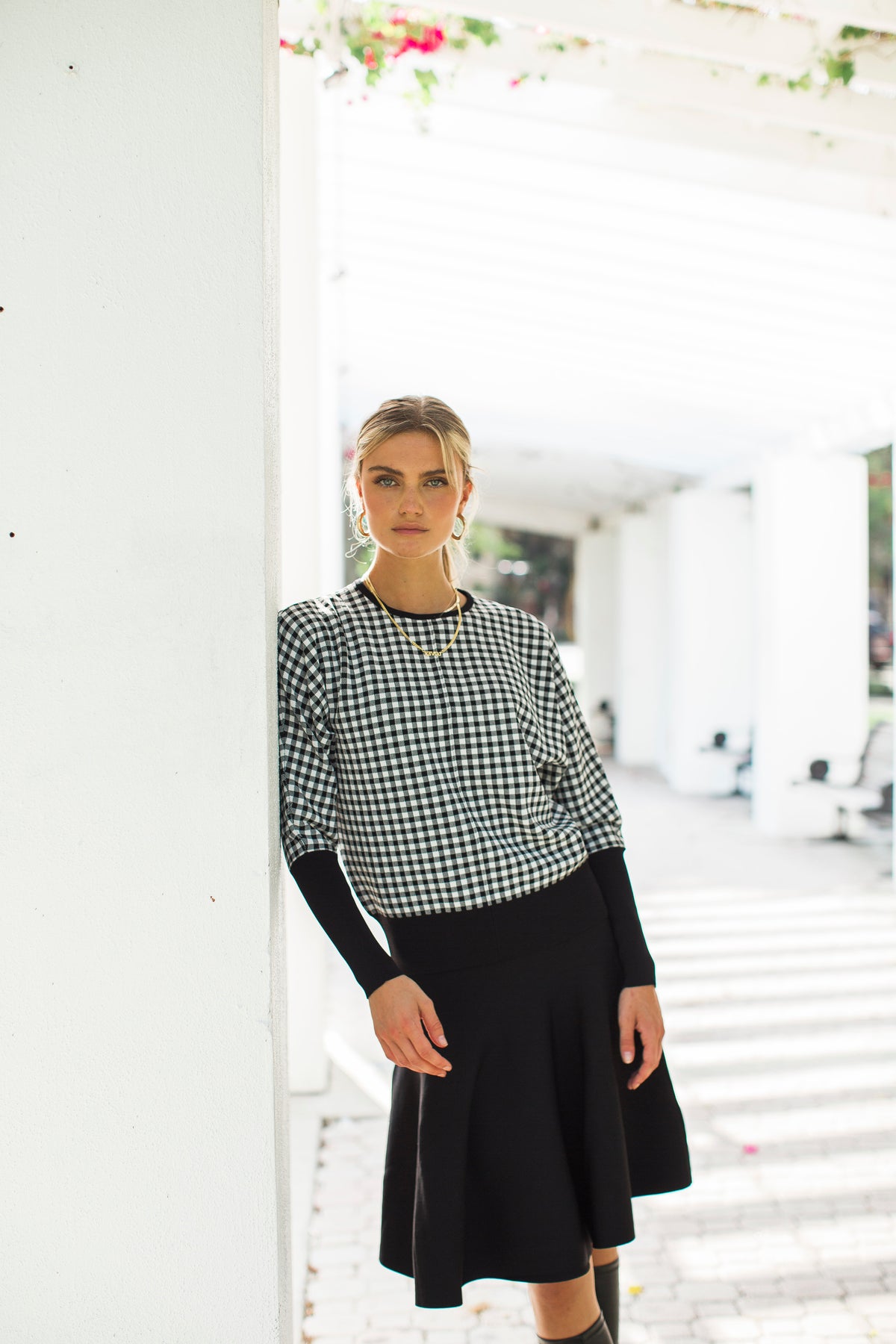 Aleeza Paris Checked Top – modest top