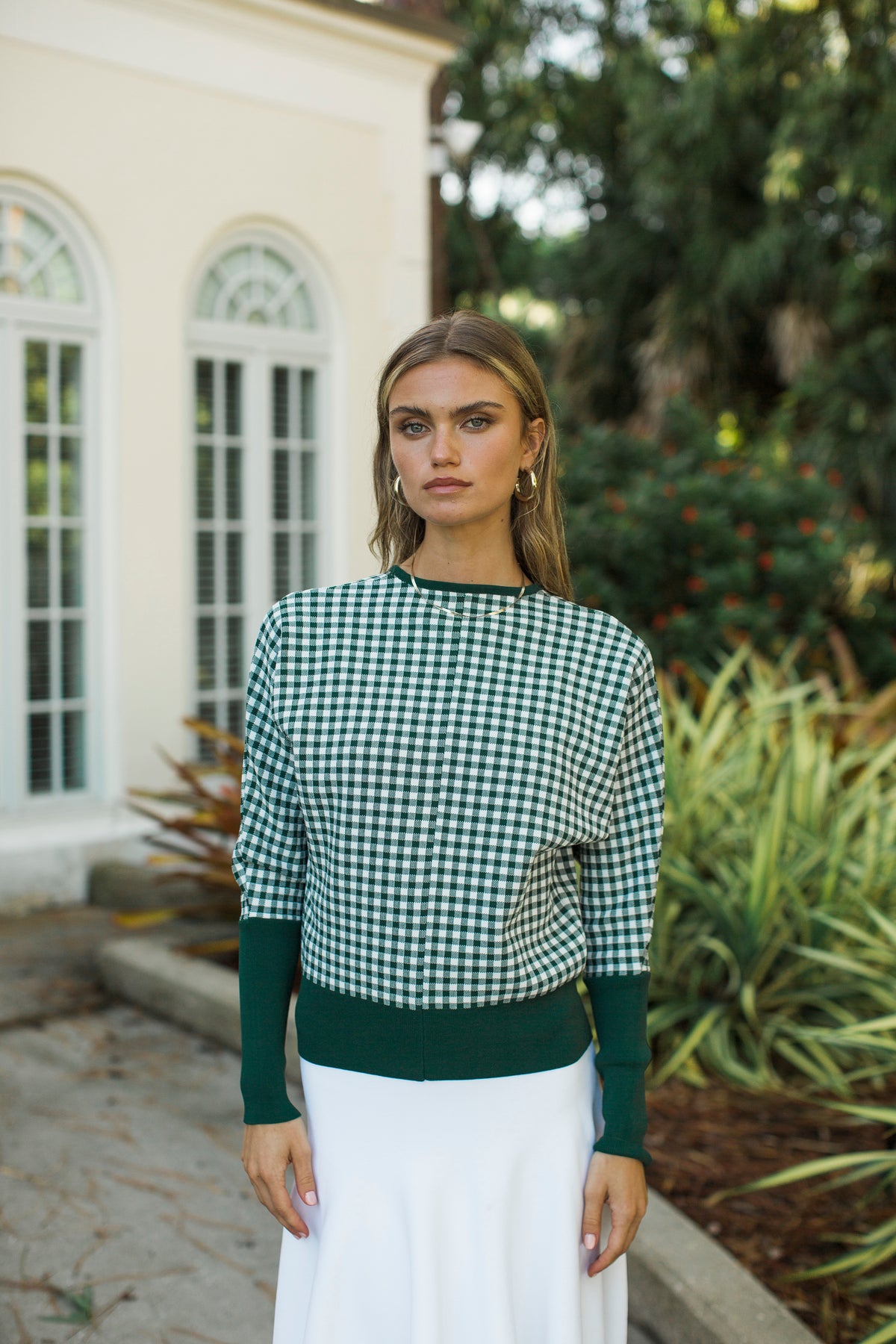 Aleeza Paris Checked Top – modest top in Black