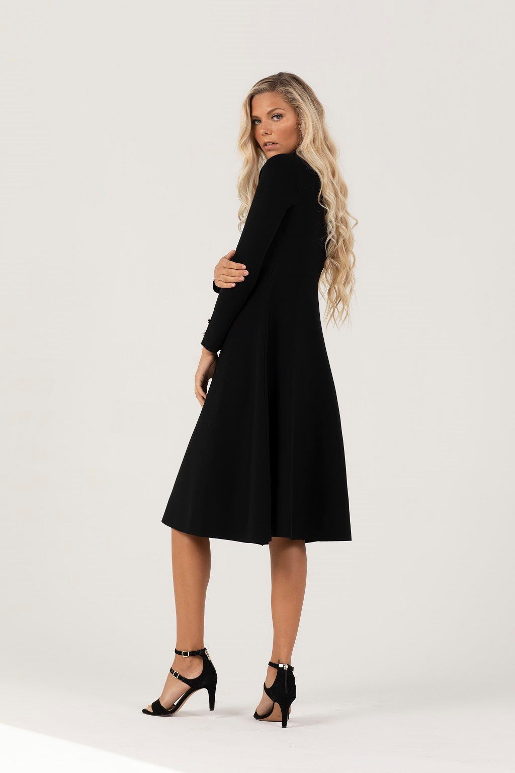 Aleeza Paris Dolcetto Knit Blazer Dress With Waistline – modest dress