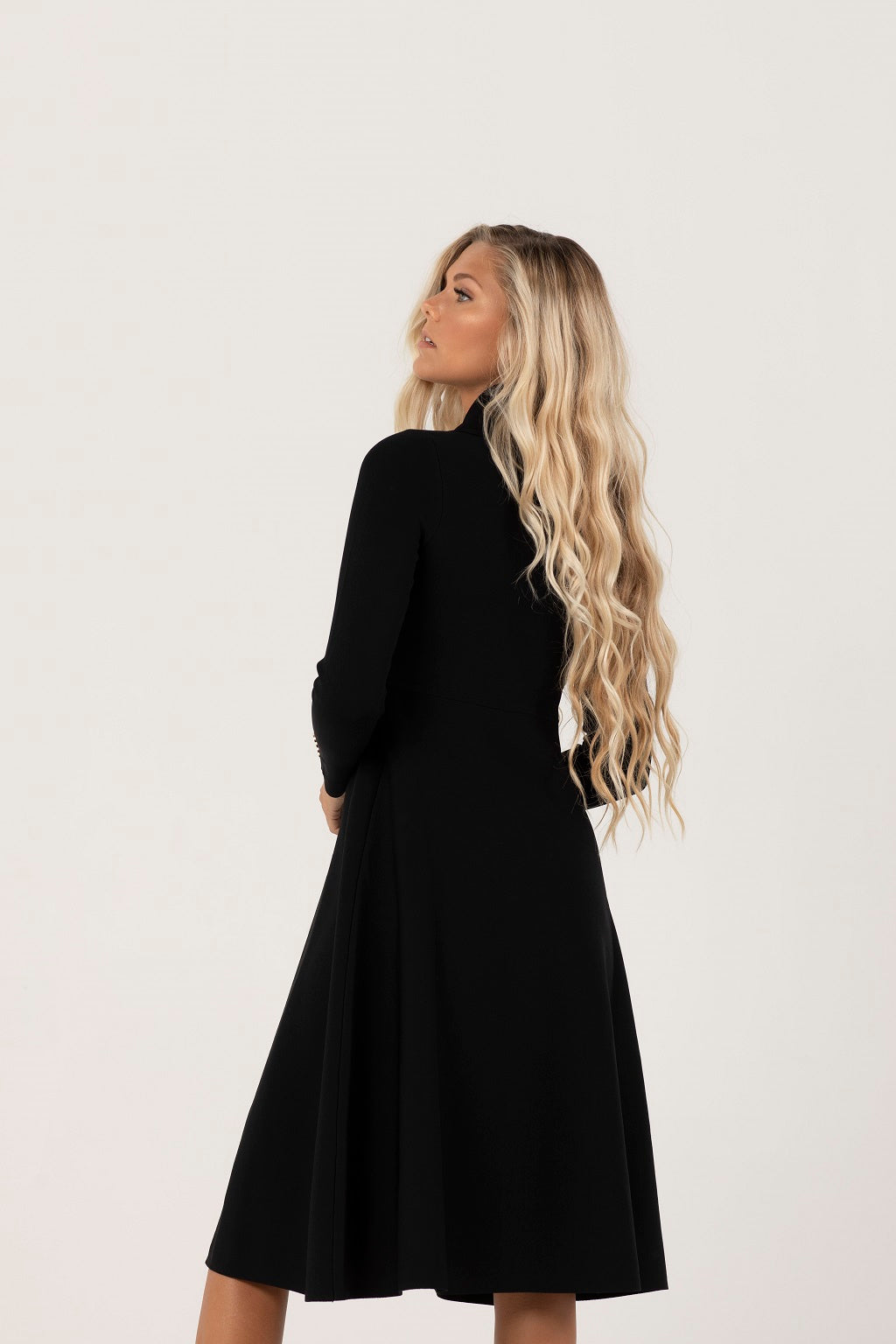 Aleeza Paris Dolcetto Knit Blazer Dress With Waistline – modest dress