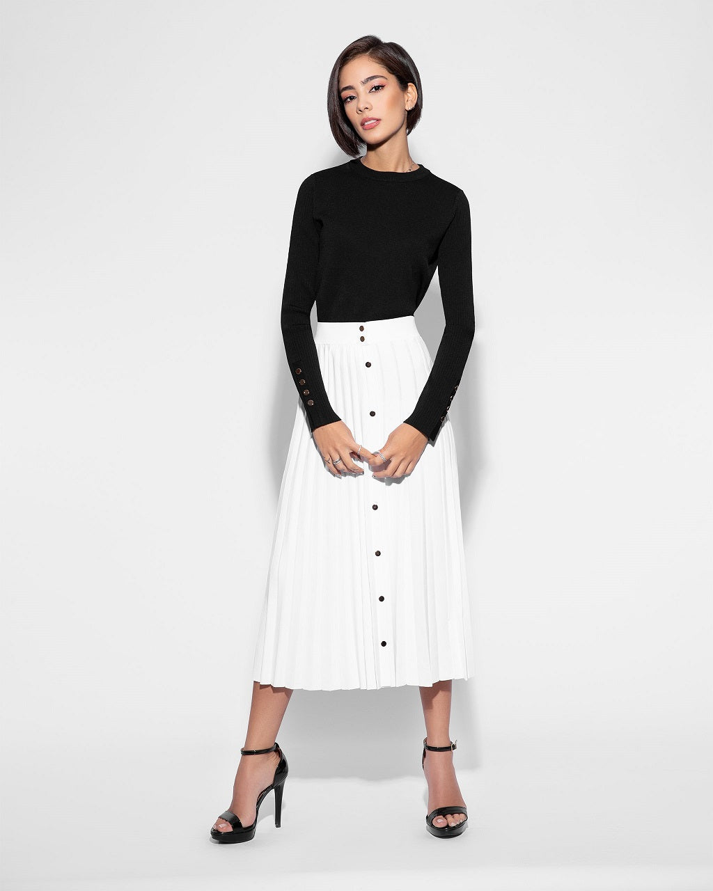 Aleeza Paris Jack Skirt In White – modest skirt in White