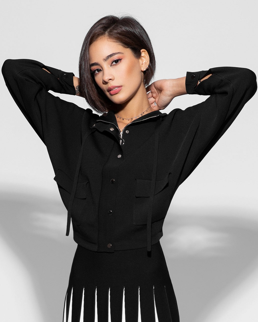 Rosee Loose Knit Cardigan - Black