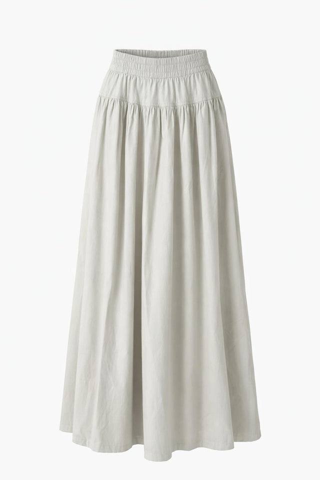 Gathered Waist Maxi Skirt