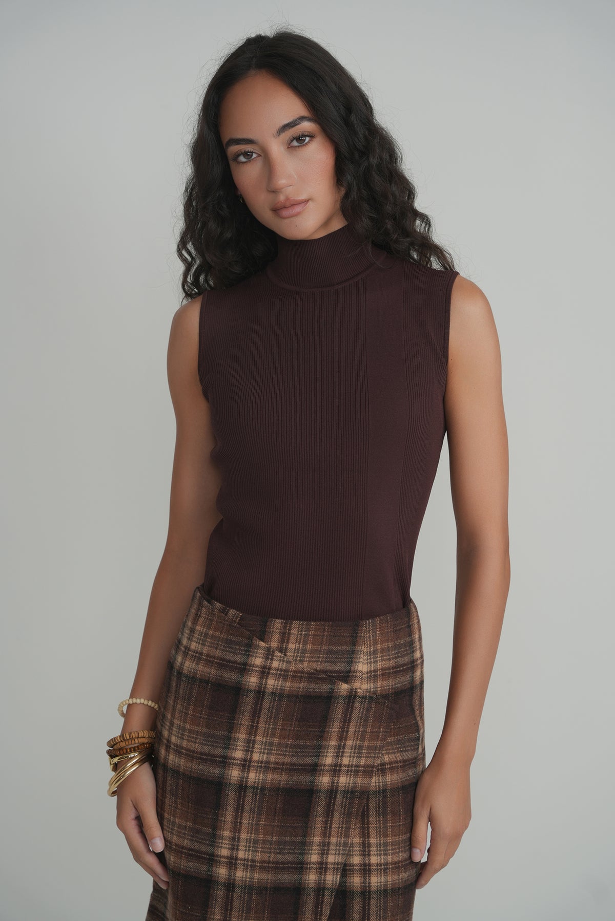 The Briar Plaid Skirt - Brown Plaid