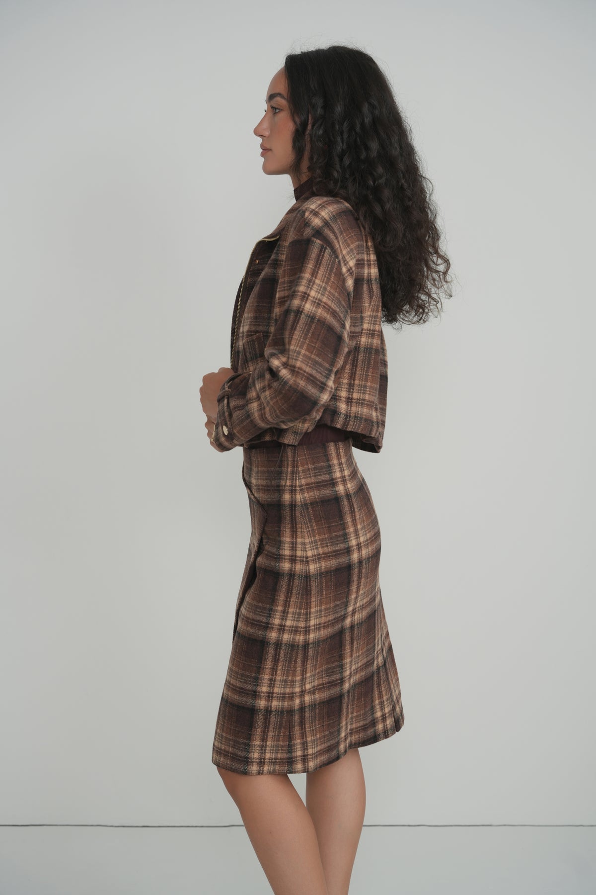 The Briar Plaid Jacket - Brown Plaid