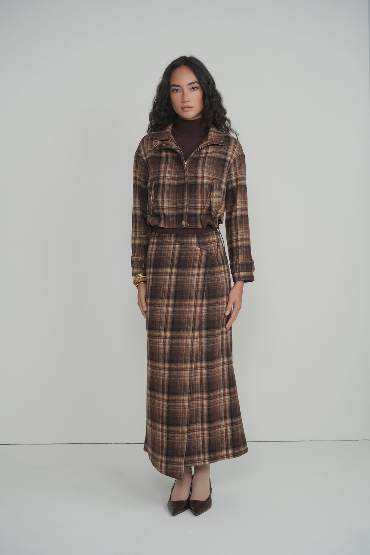 The Briar Plaid Jacket - Brown Plaid