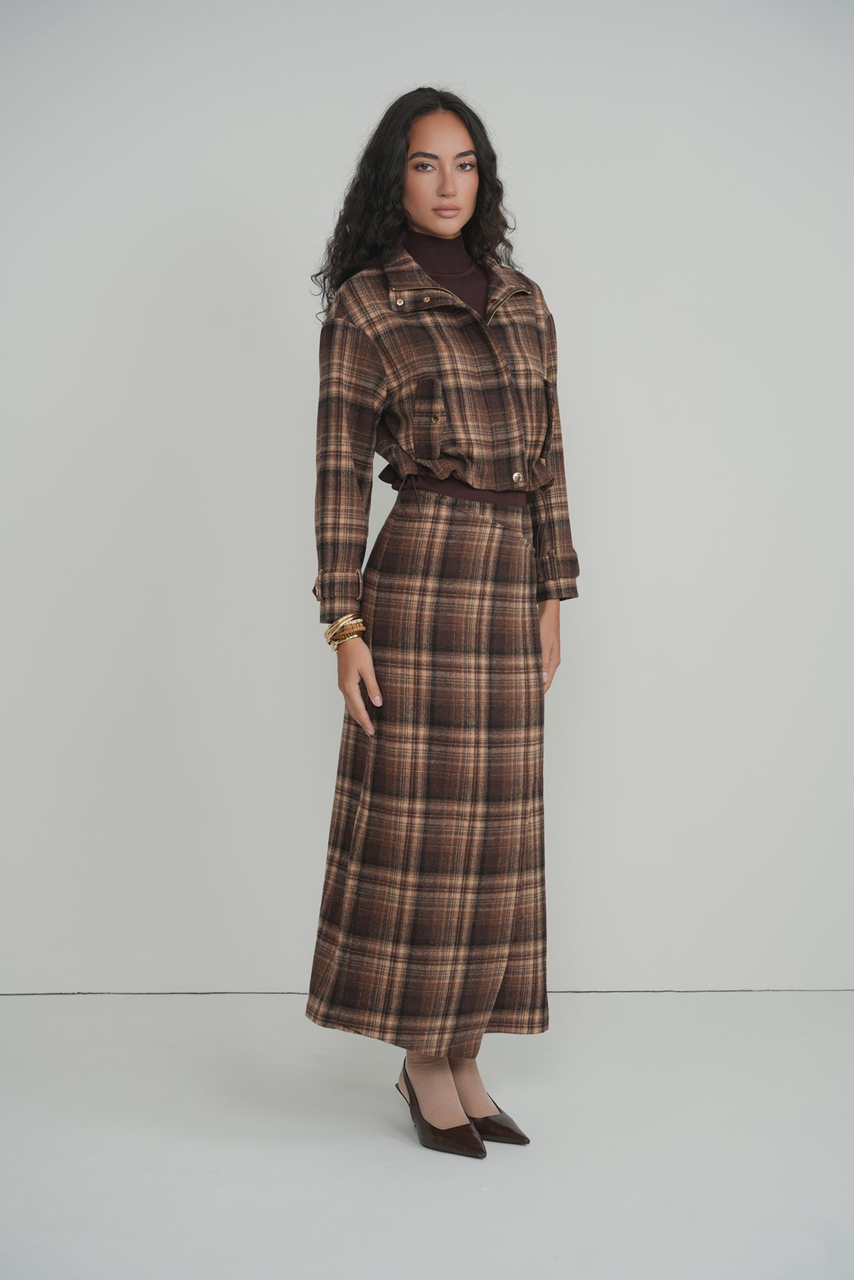 The Briar Plaid Jacket - Brown Plaid