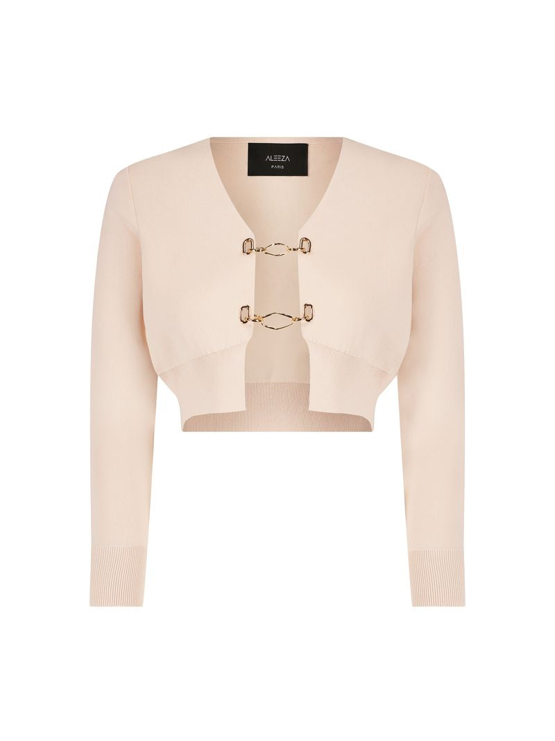 Grace Cropped Chain Cardigan – Aleeza Paris