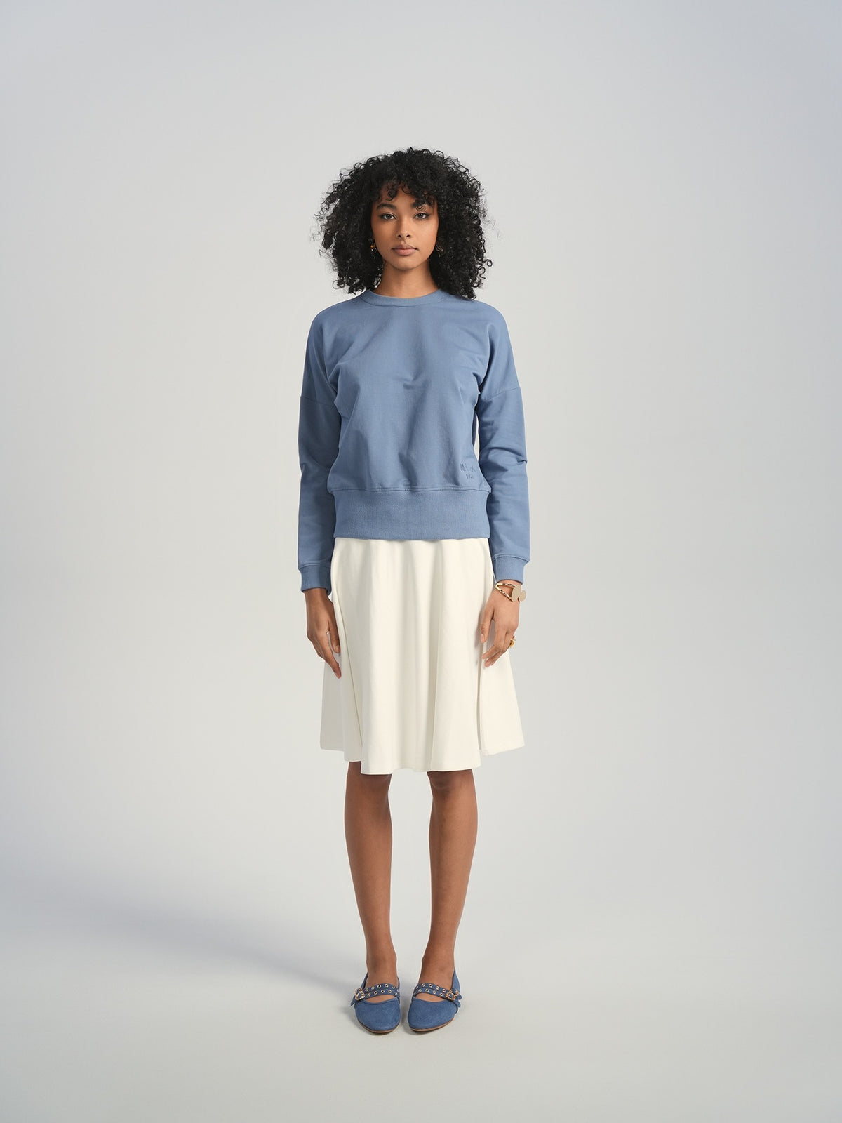 Aleeza Lounge Top by Aleeza Paris – modest top in Slate Blue
