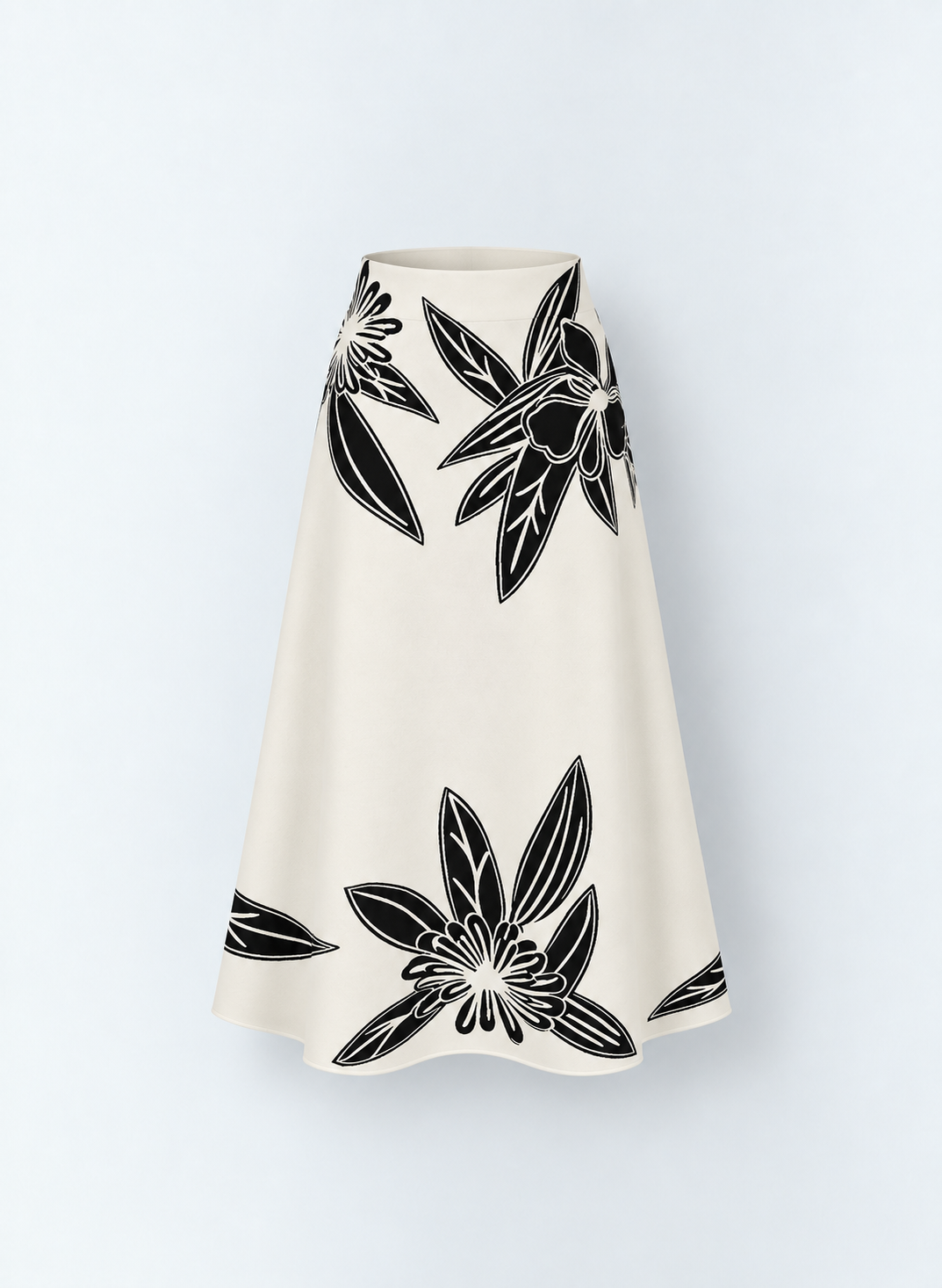 Sketch Floral Knit Skirt
