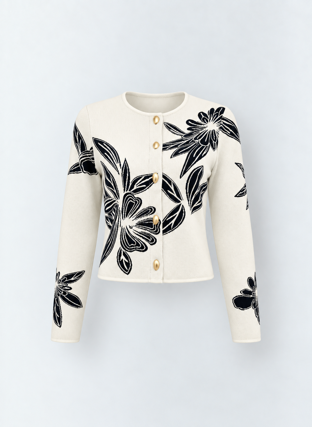 Sketch Floral Knit Top