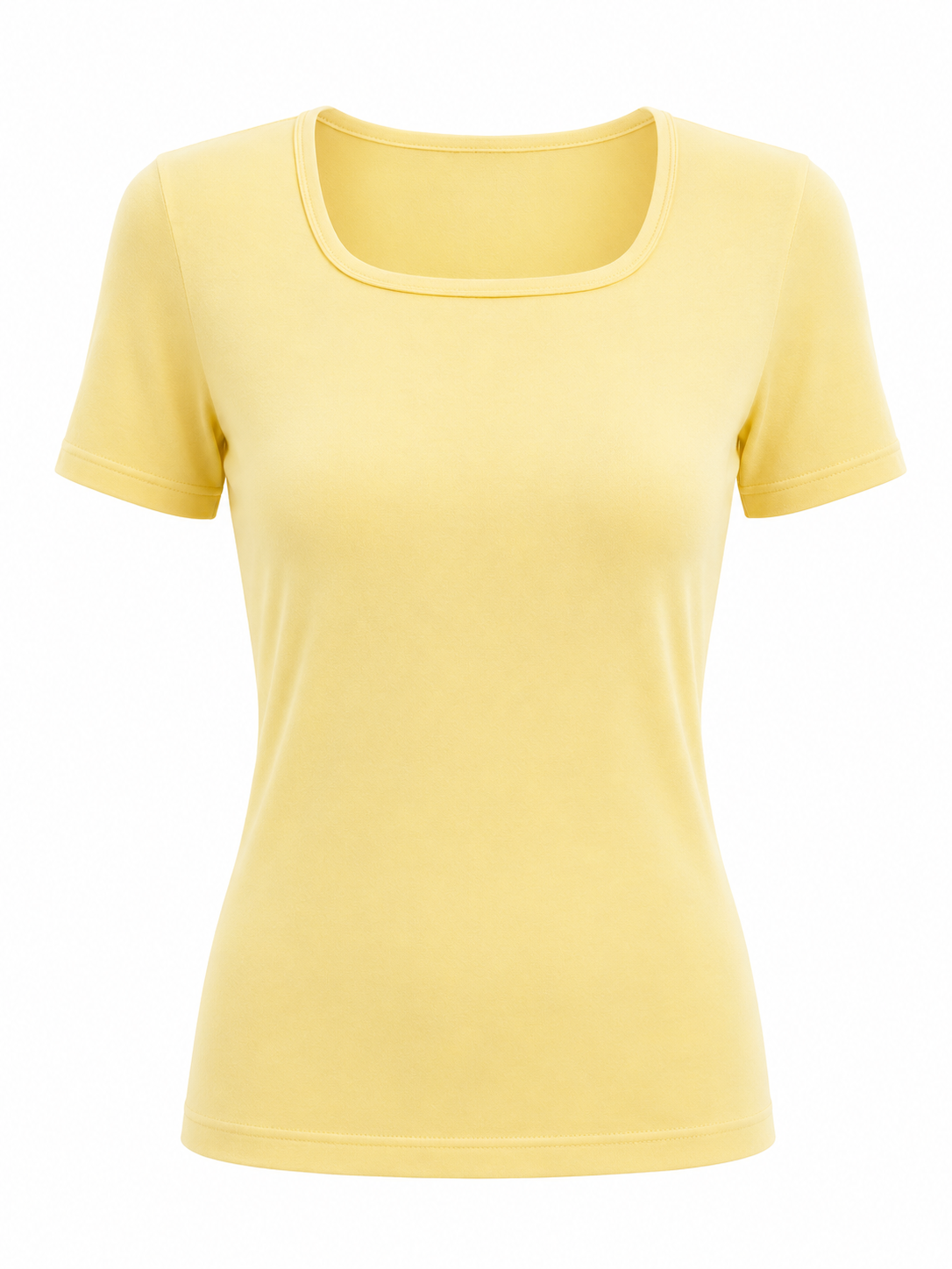 Square Neck Modal Top Short Sleeve