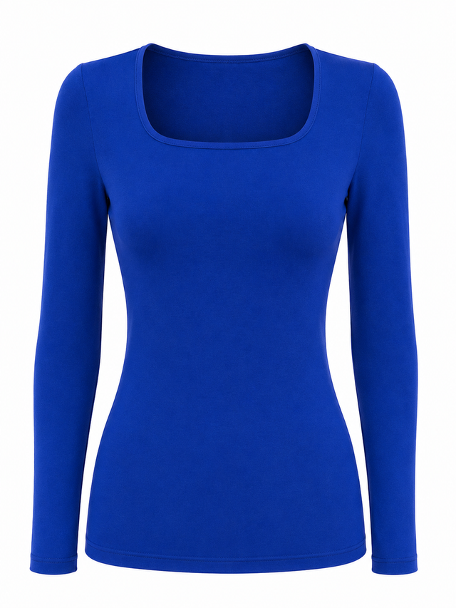 Square Neck Top Long Sleeve