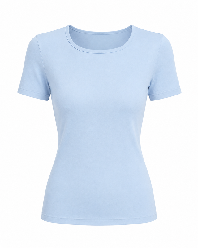 Square Neck Modal Top Short Sleeve
