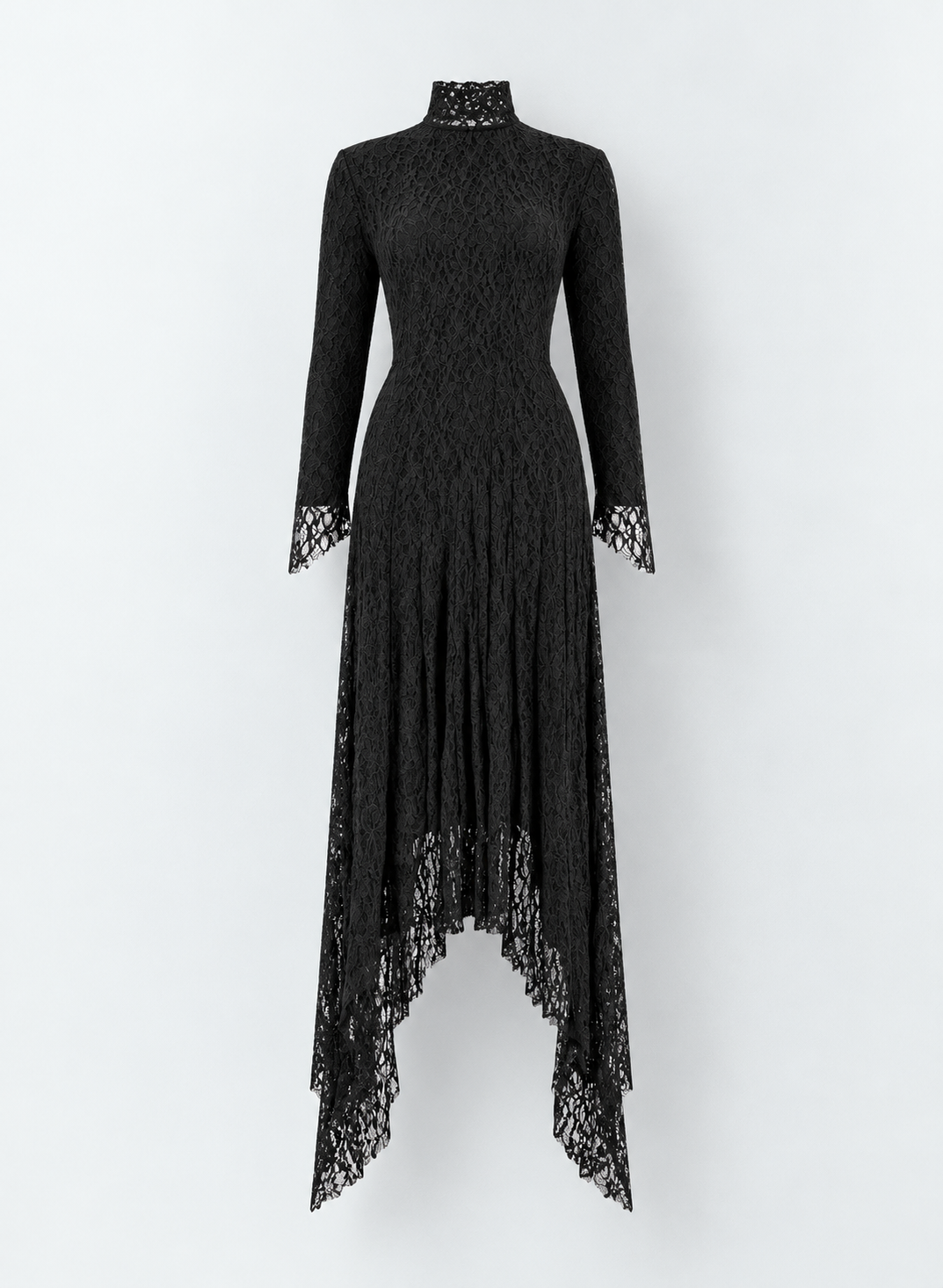 Lace Mock-Neck Dress
