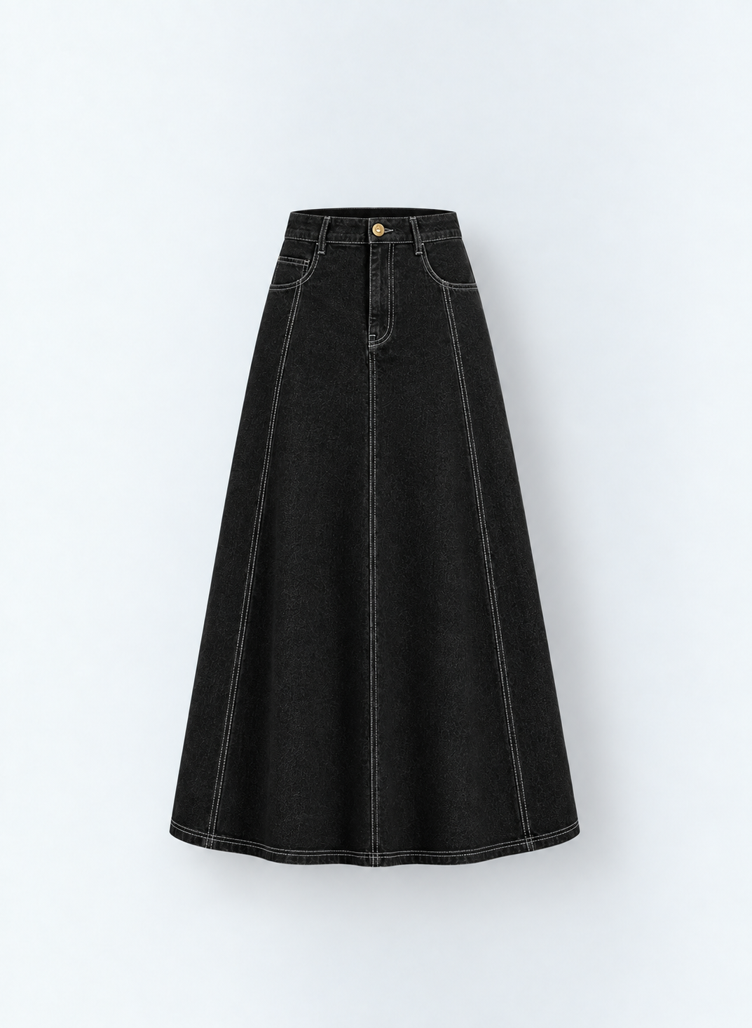 Structured Denim Skirt