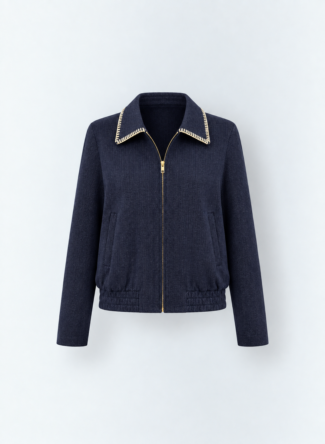 Tailored Herringbone Bomber