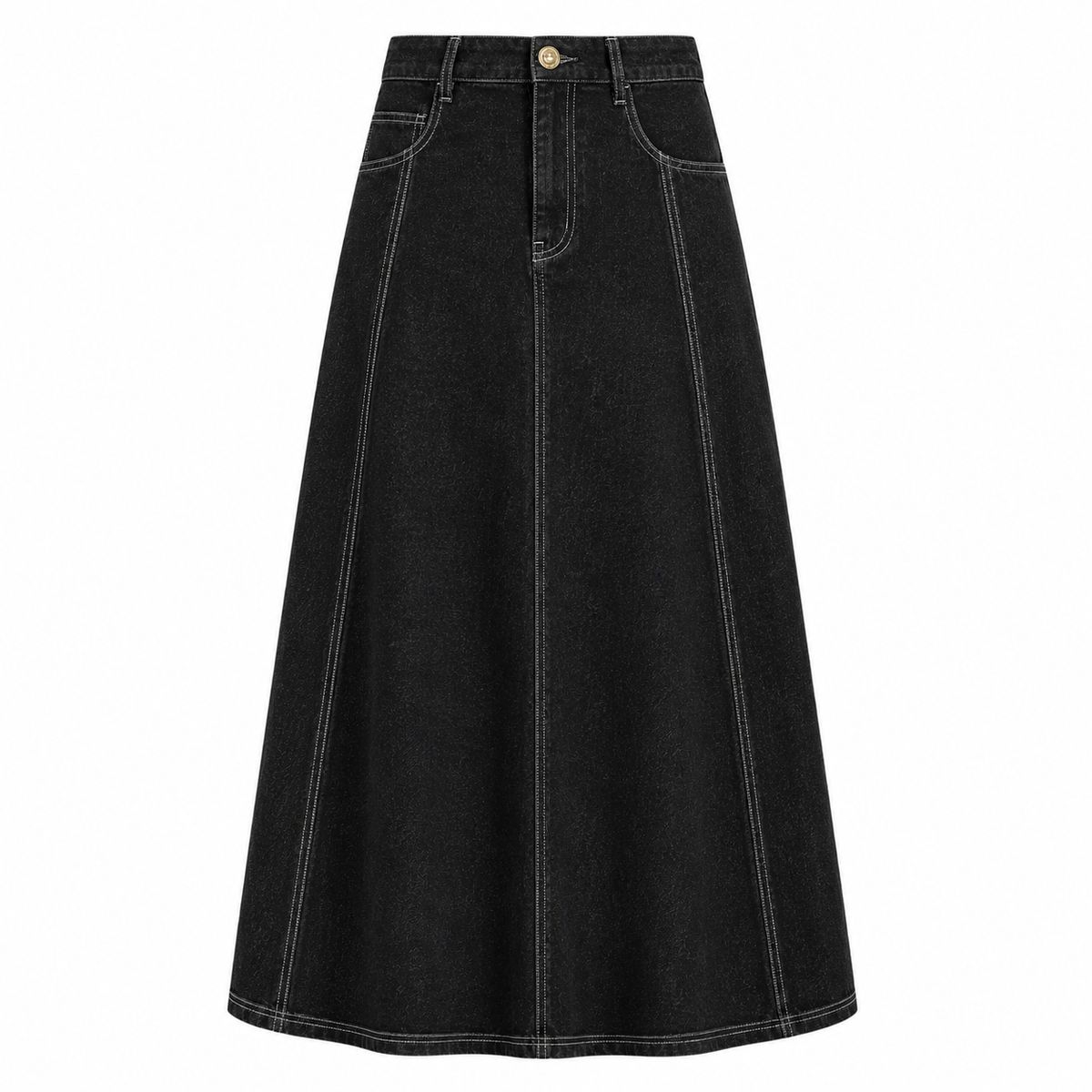 Structured Denim Skirt
