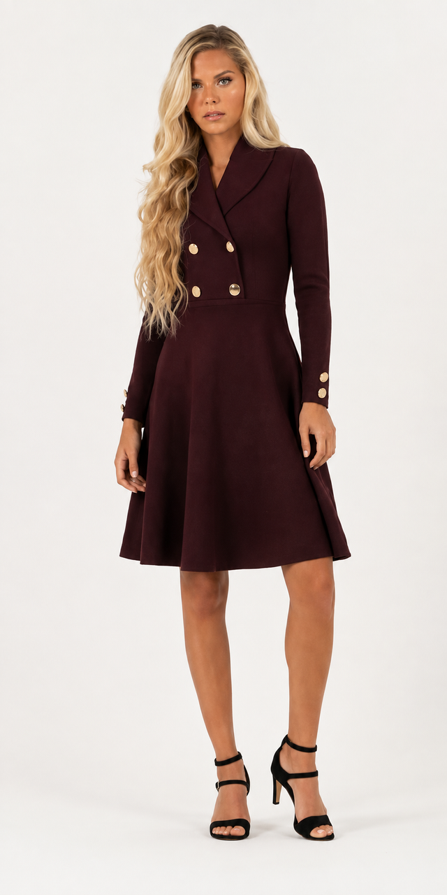 Dolcetto Knit Blazer Dress With Waistline