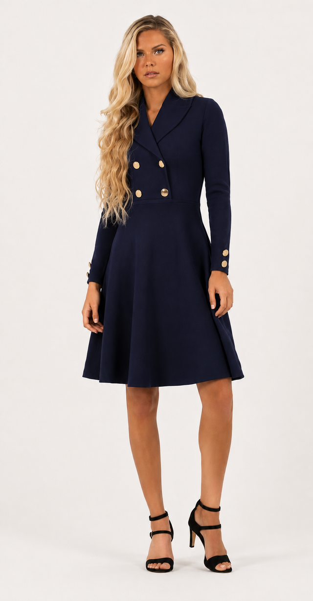 Dolcetto Knit Blazer Dress With Waistline