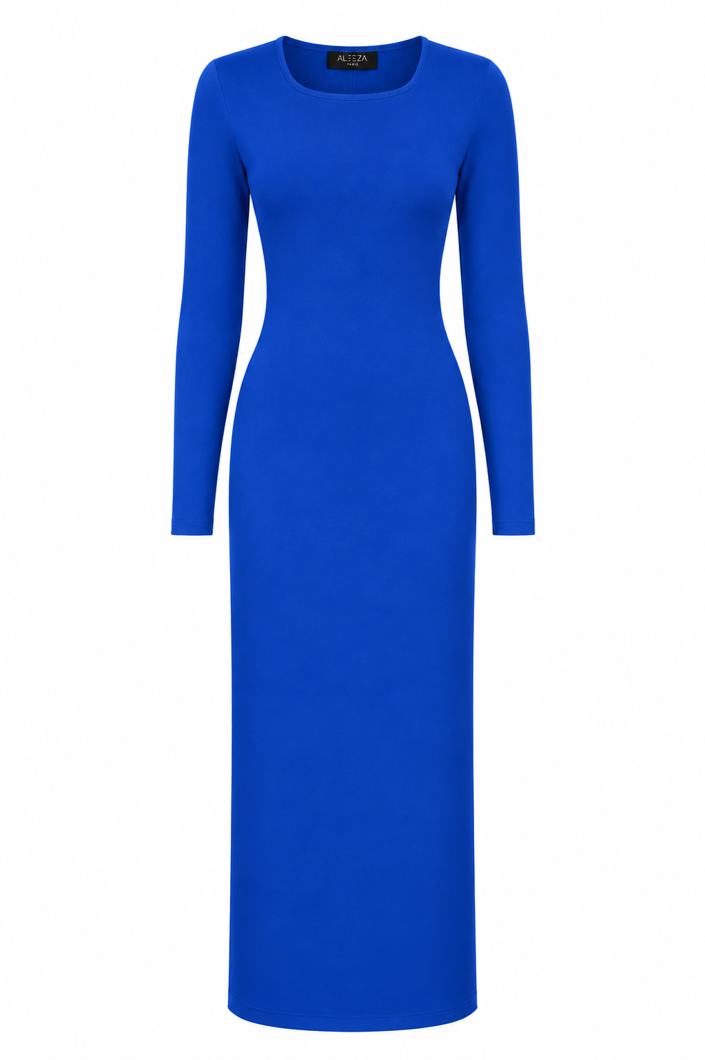 Aleeza Paris Classic Column Dress – modest dress in Cobalt Blue