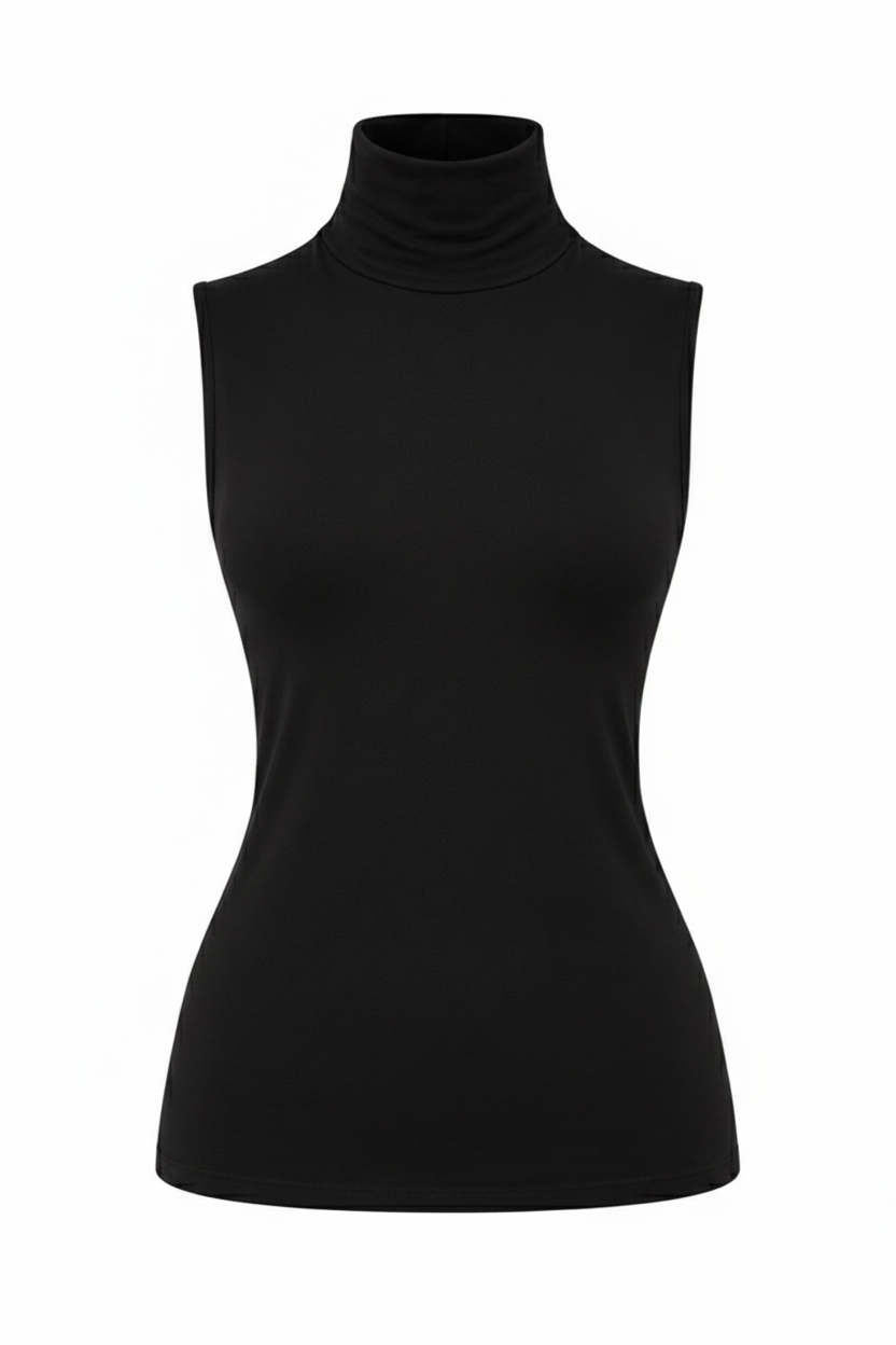 Sleeveless Turtleneck Top