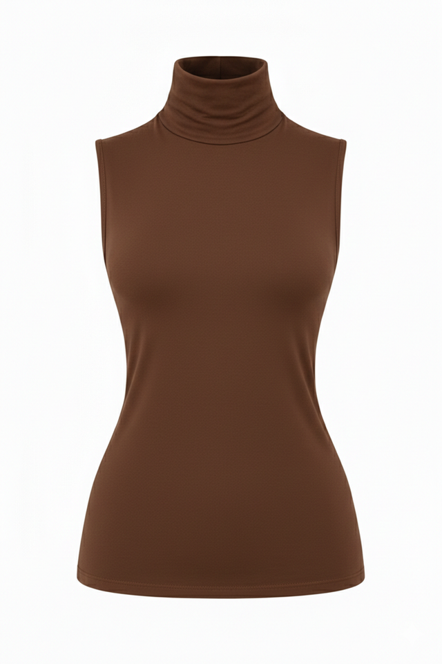 Sleeveless Turtleneck Top
