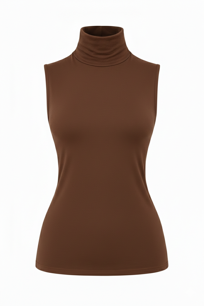 Sleeveless Turtleneck Top