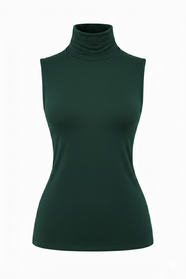 Sleeveless Turtleneck Top