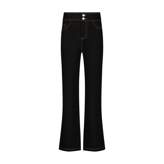 Double-Button Bootcut Pants