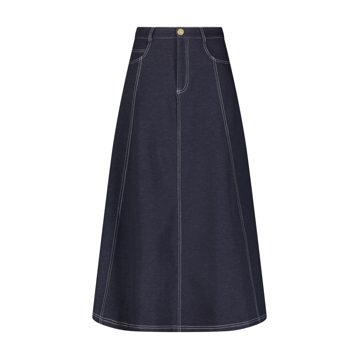 Structured Denim Skirt