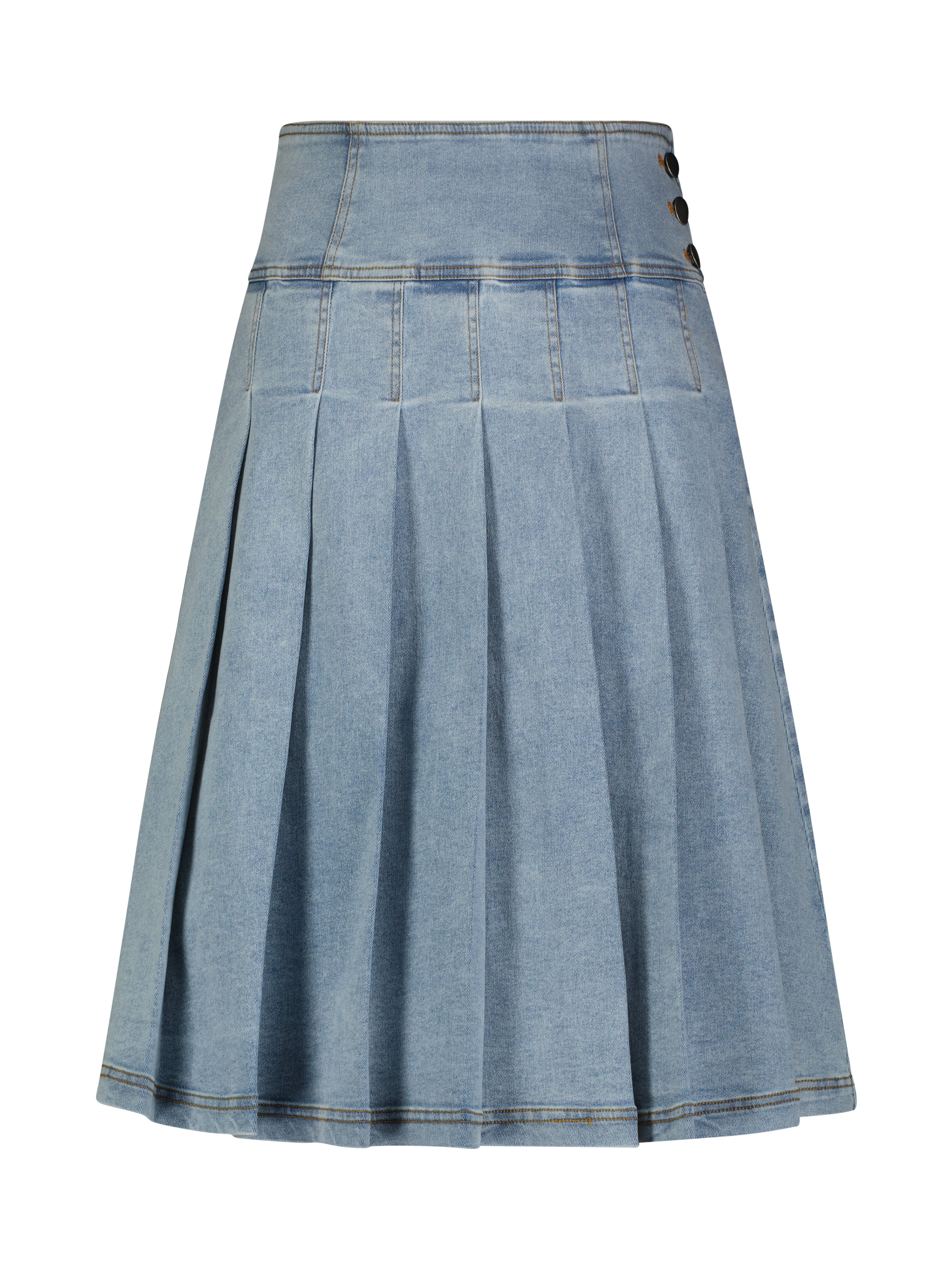 Denim Pleated Skirt Aleeza Paris