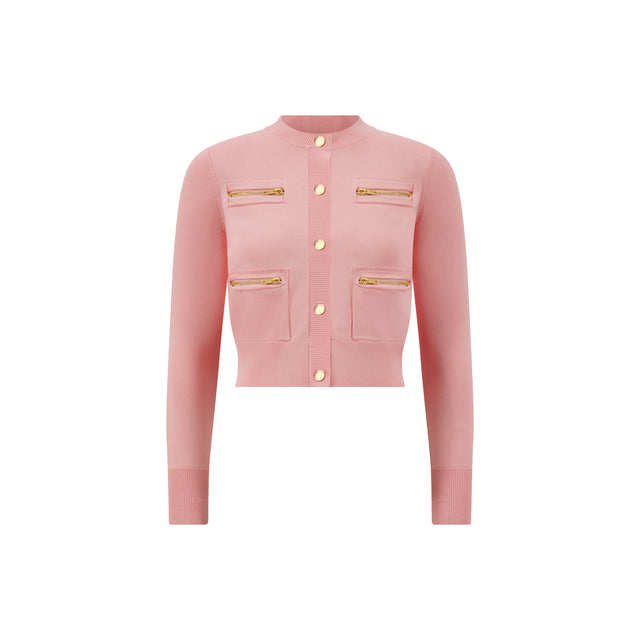 Ribbed Cropped Cardigan