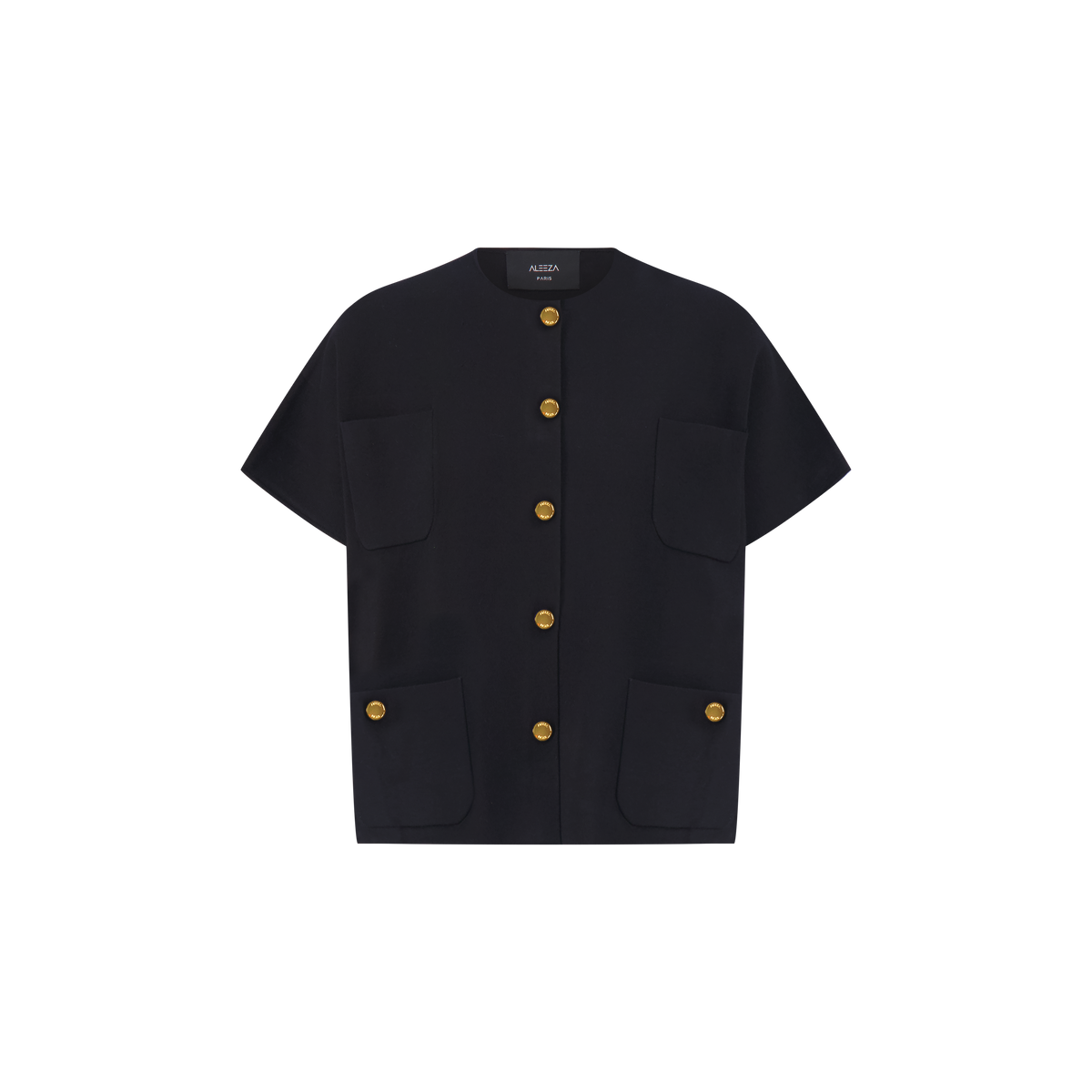 Black Button Knit Vest