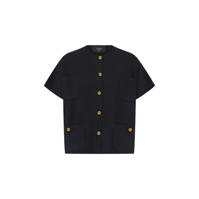 Black Button Knit Vest