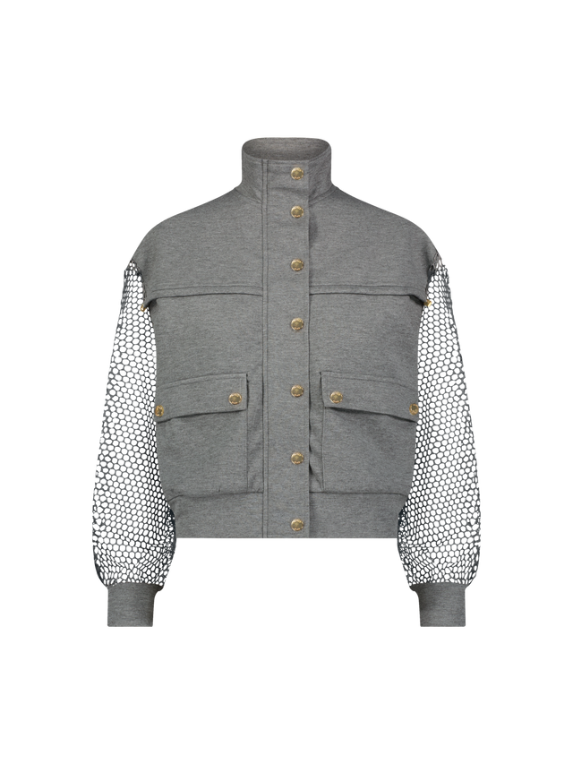 Ash Mesh Sleeve Bomber
