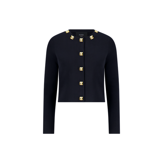 Black Button Top