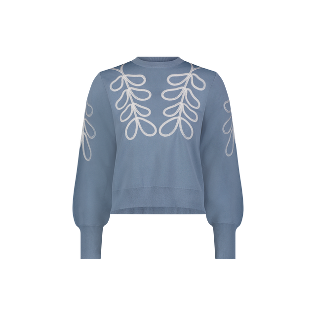 Black Loop Embroidered Sweatshirt
