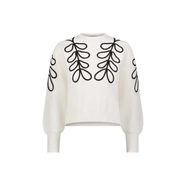 Black Loop Embroidered Sweatshirt