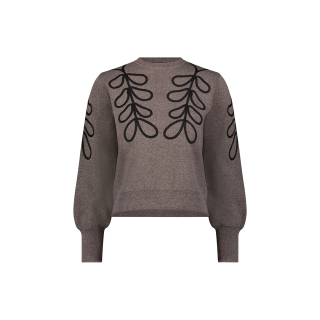 Black Loop Embroidered Sweatshirt