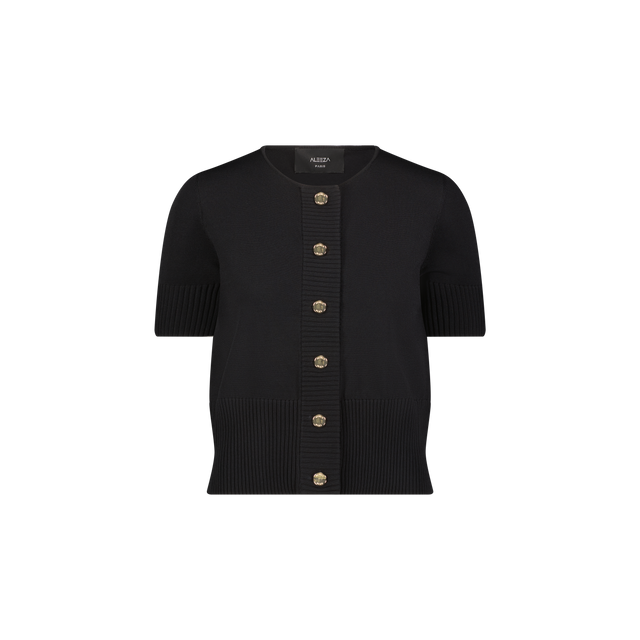 Short Sleeve Button Cardigan