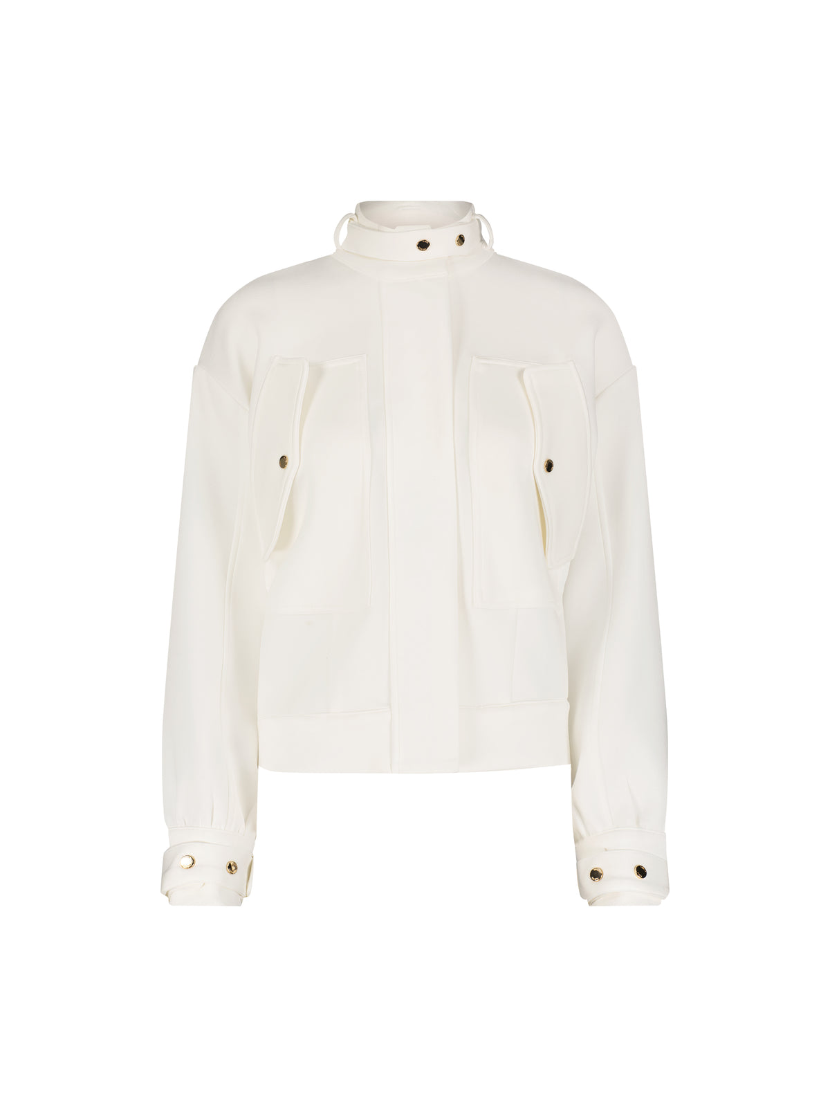 Aleeza Paris Veronica Bomber Jacket – modest top in Ivory