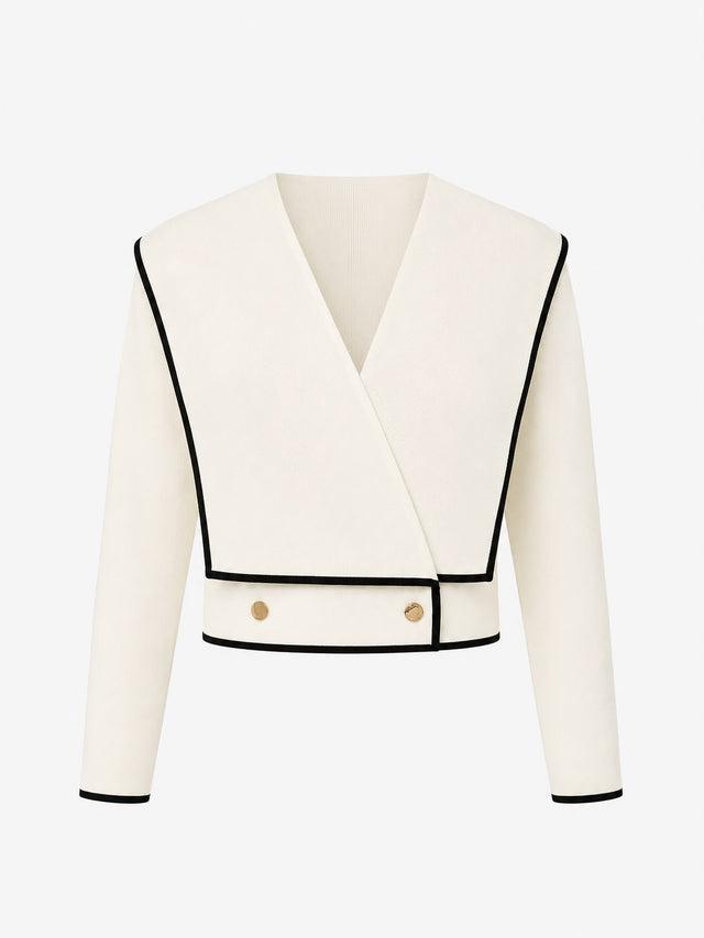 Cropped Contrast Blazer