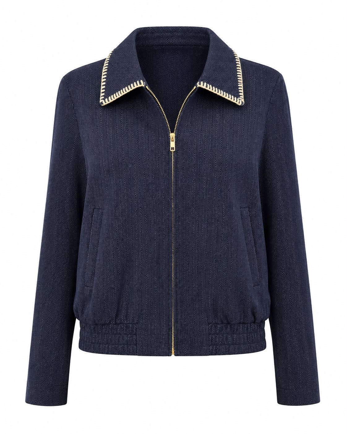 Tailored Herringbone Bomber