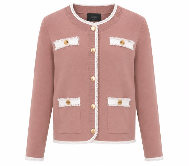 Bouclé Knit Cardigan
