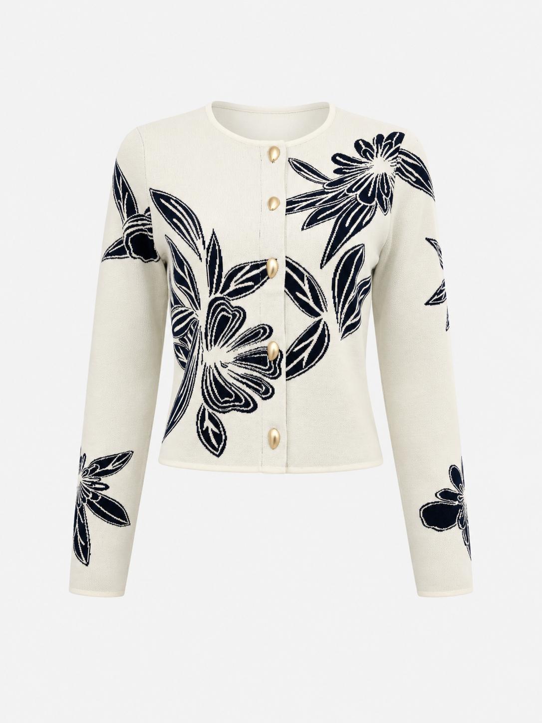 Sketch Floral Knit Top