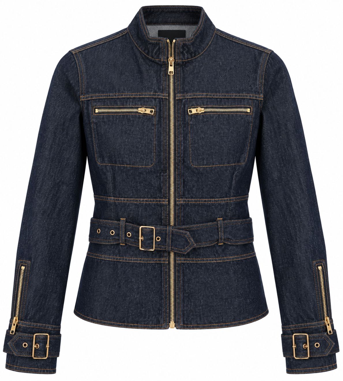 Vera Belted Denim Jacket