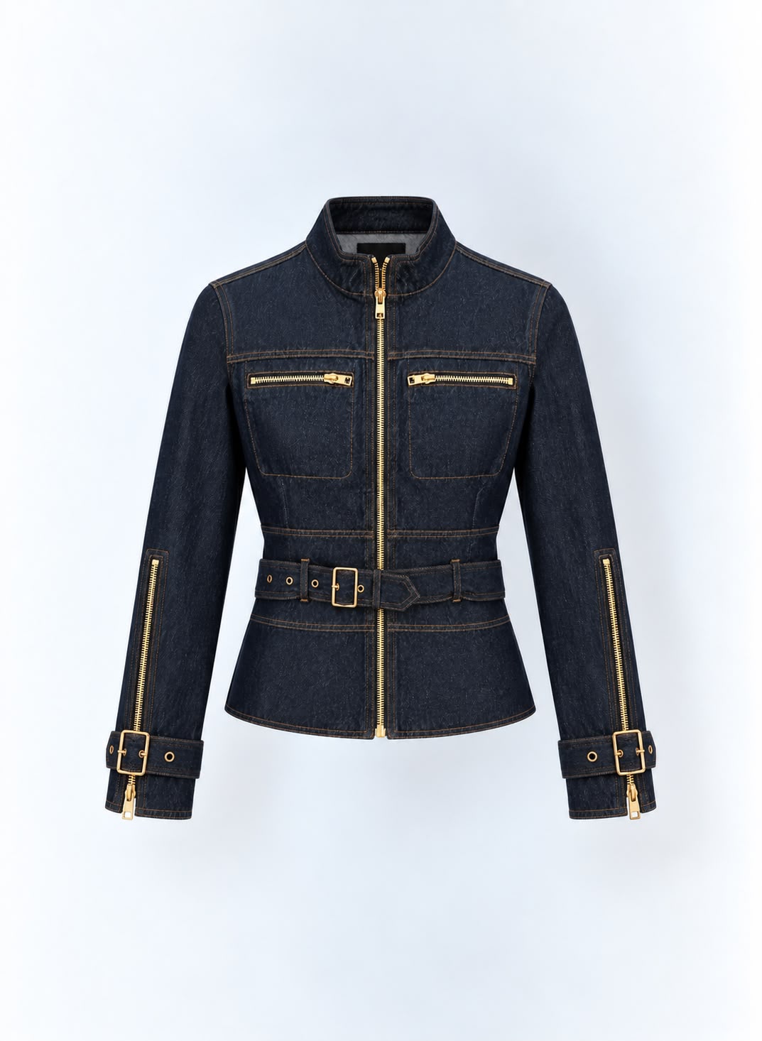 Vera Belted Denim Jacket