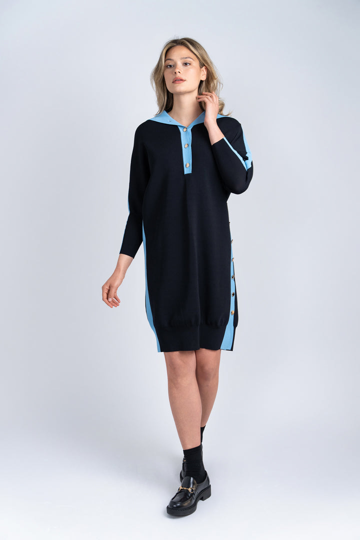 The Contrast Knit Dress